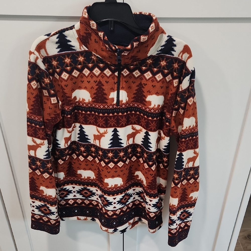 Boy's Childrens Place Rustic Pattern Fleece